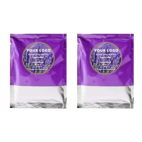 Lavender Custom Scented Jelly Salt Pedicure Powder Moisturizing Relaxing Crystal Private – Private Label OEM V7 Kit Manufacturer | Nail Legend B2B