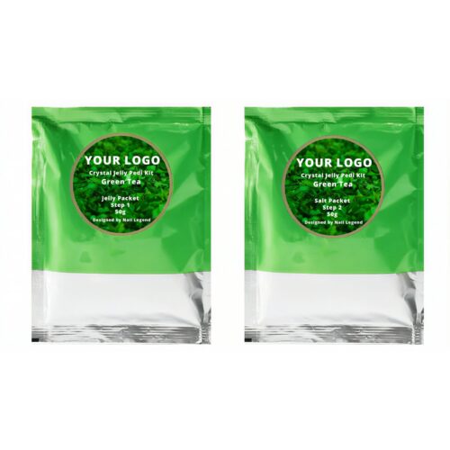 Custom Scented Green Tea Keratin Care Pedicure Moisturizing Relaxing Crystal Jelly Salt – Private Label OEM V7 Kit Manufacturer | Nail Legend B2B