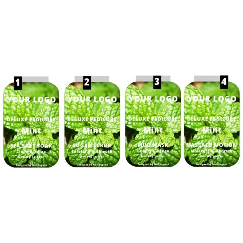 4 in 1 Deluxe Vegan Pedicure Kit in Box Spa Professional Salt Soak Sugar Scrub Mud Mask – Private Label OEM V7 Kit Manufacturer | Nail Legend B2B