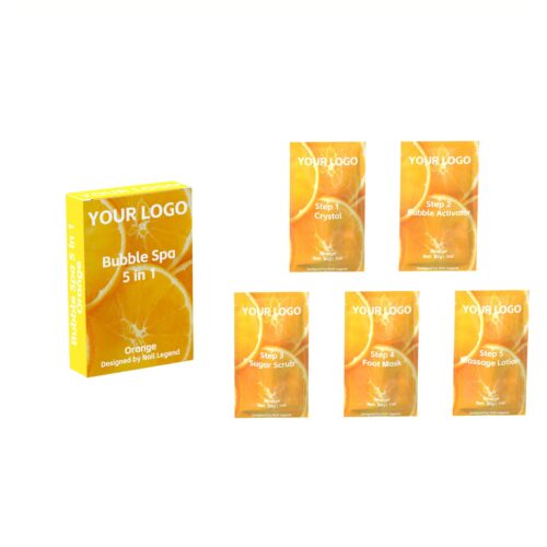 Professional Spa Use Orange Bubble Spa 5 1 Crystal Organic Herbal Activator Sugar Scrub – Private Label OEM V7 Kit Manufacturer | Nail Legend B2B