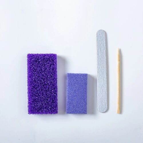 4 in 1 Manicure & Pedicure Set with Nail File Buffer Pumice Stone Pusher Customizable – Private Label OEM V7 Kit Manufacturer | Nail Legend B2B