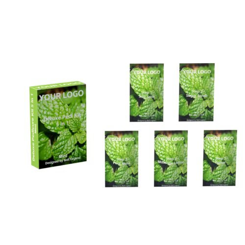 5 1 Deluxe Professional Spa Pedicure Kit Herbal Organic Vegan Salt Soak Sugar Scrub Mud – Private Label OEM V7 Kit Manufacturer | Nail Legend B2B