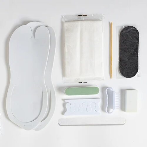 Customized Logo 9 in 1 Pedicure Kit Nail Care Tools Foot File Buffer Brush Toe Separator – Private Label OEM V7 Kit Manufacturer | Nail Legend B2B