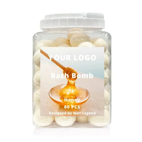 Bath for Bomb Private Label Honey Flavor 60 Pcs/Jar Organic Luxury Fizzy Bombs Silk – Private Label OEM V6 Solid Manufacturer | Nail Legend B2B