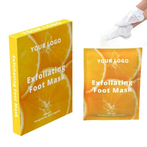 Orange Foot Mask Private Label Pedicure Treatment Moisturizing Exfoliating Dead Skin – Private Label OEM V6 Solid Manufacturer | Nail Legend B2B