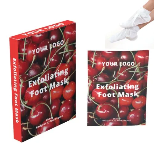 Cherry Foot Mask Private Label Pedicure Treatment Moisturizing Exfoliating Dead Skin – Private Label OEM V6 Solid Manufacturer | Nail Legend B2B