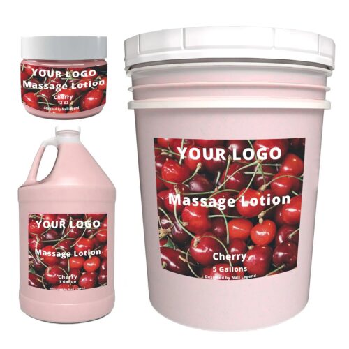 Organic Vegan Massage Lotion with Cherry Flavor Private Label for Nail Salon Spa Pedicure – Private Label OEM V5 Liquid Manufacturer | Nail Legend B2B