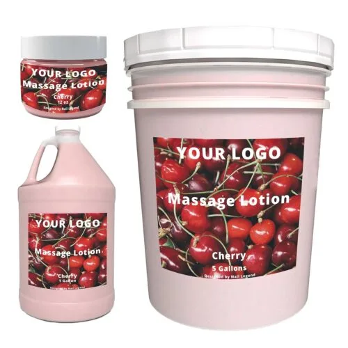 Organic Vegan Massage Lotion with Cherry Flavor Private Label for Nail Salon Spa Pedicure – Private Label OEM V5 Liquid Manufacturer | Nail Legend B2B