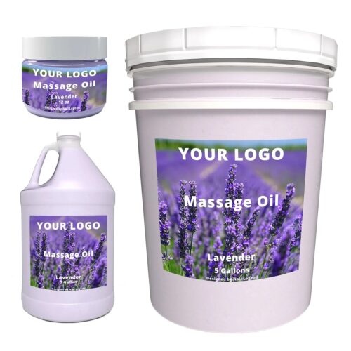 Professional Salon Spa Massage Oil Custom Private Label Lavender Flavor – Private Label OEM V5 Liquid Manufacturer | Nail Legend B2B