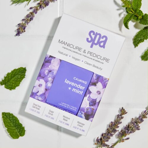 4 in 1 Manicure Pedicure Kit Lavender Calming Spa Set Exfoliator Moisturizer Chemical – Private Label OEM V7 Kit Manufacturer | Nail Legend B2B