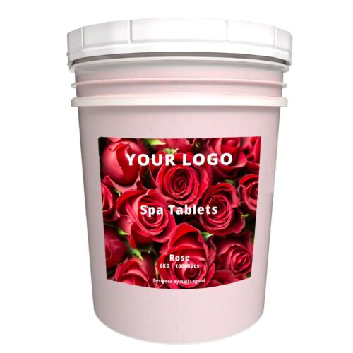 Organic Rose Spa Tablets Quick-Dissolve Strong Scents for Salon Manicure Pedicure 6kg – Private Label OEM V6 Solid Manufacturer | Nail Legend B2B