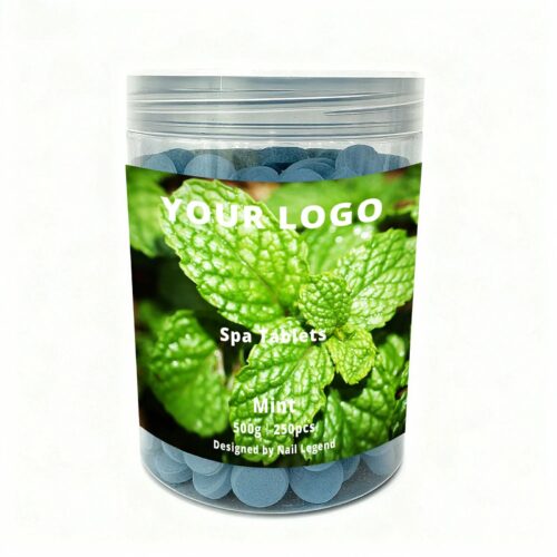 Mint Spa Tablets 500g, Quick-Dissolve, Natural Organic, Strong Scents, Perfect for Salon – Private Label OEM V6 Solid Manufacturer | Nail Legend B2B