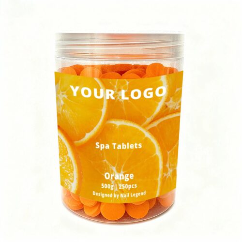 Nail Legend Orange Spa Tablets 500g Quick-Dissolve Natural Organic Strong Scents for Men – Private Label OEM V6 Solid Manufacturer | Nail Legend B2B