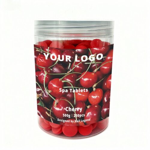 Organic Cherry Spa Tablets 500g Quick-Dissolve Strong Scents for Salon Manicure Pedicure – Private Label OEM V6 Solid Manufacturer | Nail Legend B2B