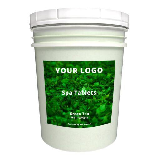 Nail Legend Green Tea Spa Tablets 6kg Quick-Dissolve Natural Organic Tea Scent All Skin – Private Label OEM V6 Solid Manufacturer | Nail Legend B2B