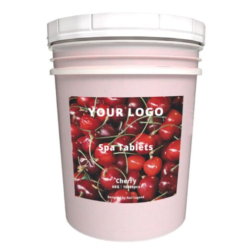 Organic Cherry Spa Tablets Quick-Dissolve 6kg Strong Scents for Salon Manicure Pedicure – Private Label OEM V6 Solid Manufacturer | Nail Legend B2B