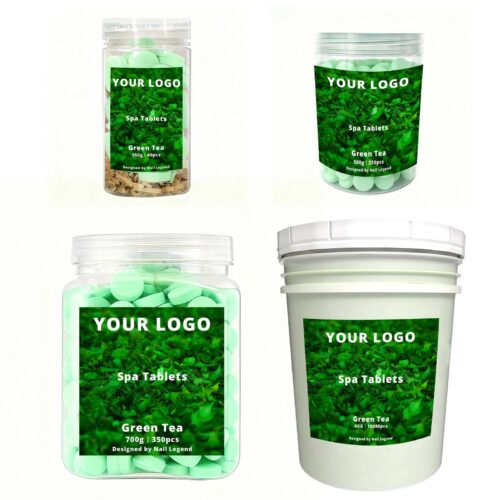Nail Legend Green Tea Spa Tablets Quick-Dissolve Natural Organic Tea Scent Foot Care 6kg – Private Label OEM V6 Solid Manufacturer | Nail Legend B2B