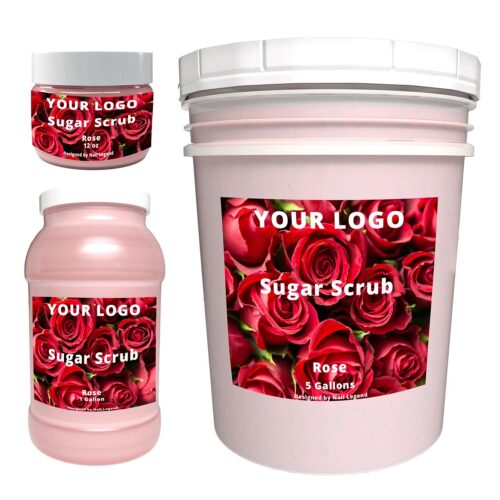 Private Label Rose Flavor Sugar Scrub Salon Quality Deep Exfoliating and Clarifying – Private Label OEM V6 Solid Manufacturer | Nail Legend B2B