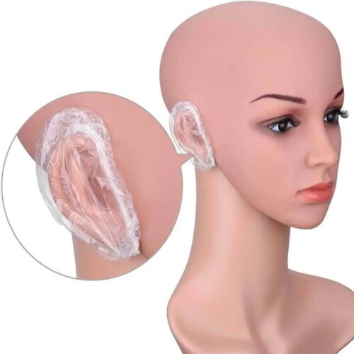 Transparent & Striped Disposable Waterproof Plastic Ear Covers 100Pcs/Pack Hair Tools – Private Label OEM V4 Consumable Manufacturer | Nail Legend B2B