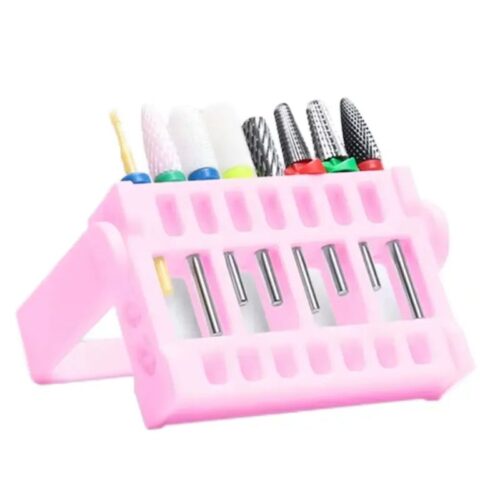 16 Holes Portable Clear Plastic Nail Drill Bit Holder - Adjustable Display Stand for – Private Label OEM V4 Consumable Manufacturer | Nail Legend B2B