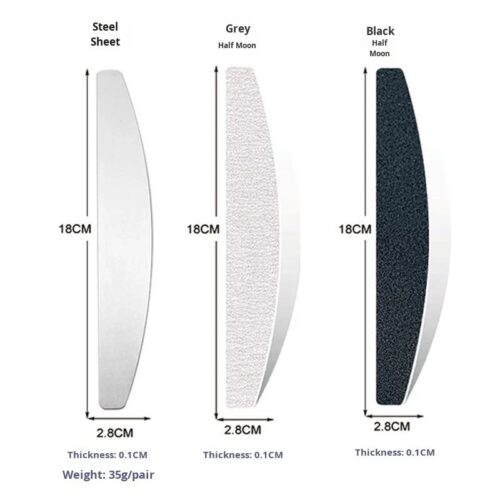 Double-Sided Stainless Steel Heart-Shape Nail File Colorful Sandpaper Replaceable – Private Label OEM V4 Consumable Manufacturer | Nail Legend B2B