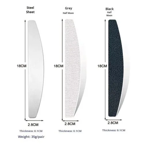 Double-Sided Stainless Steel Heart-Shape Nail File Colorful Sandpaper Replaceable – Private Label OEM V4 Consumable Manufacturer | Nail Legend B2B