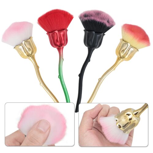 Cross-Border Popular Soft Nylon Single Loose Powder Brush Flat-Rose-Shaped Electroplated – Private Label OEM V4 Consumable Manufacturer | Nail Legend B2B