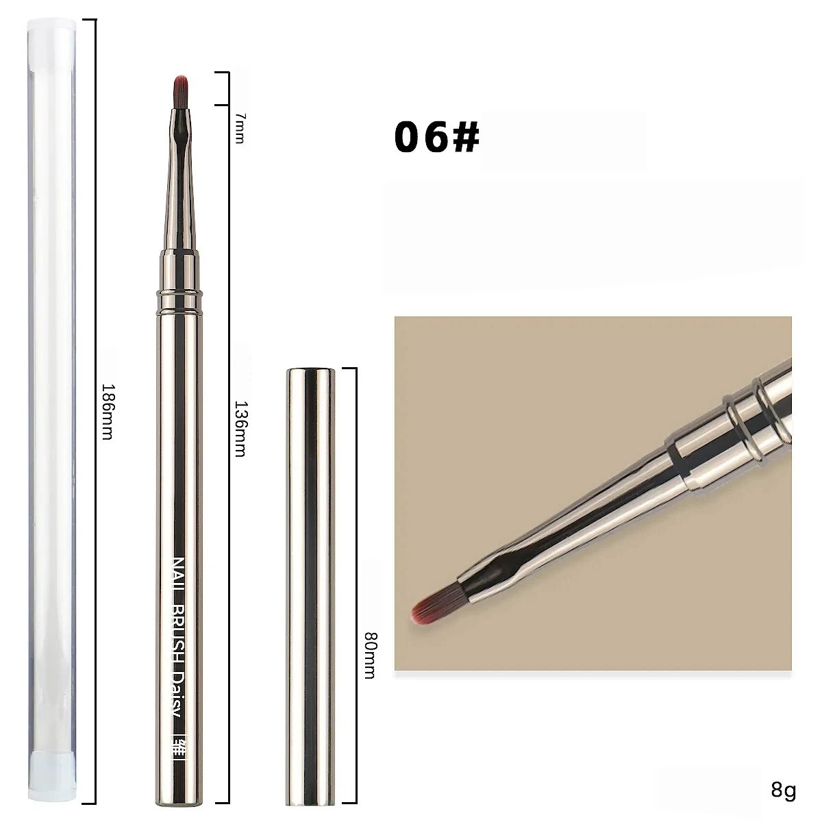 Special UV Pen Set for Nail Art Metal Rod with Crimped Ferrule Nylon Brush Flower Art – Private Label OEM V4 Consumable Manufacturer | Nail Legend B2B