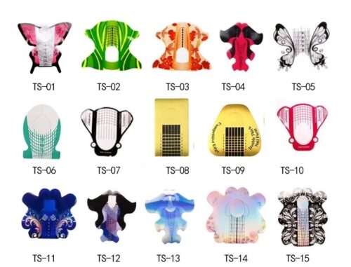 Wholesale 100Pcs Self Adhesive Nail Extension Forms Butterfly Design Acrylic - Self-Adhesive... – product detail view, nail extension form wholesale