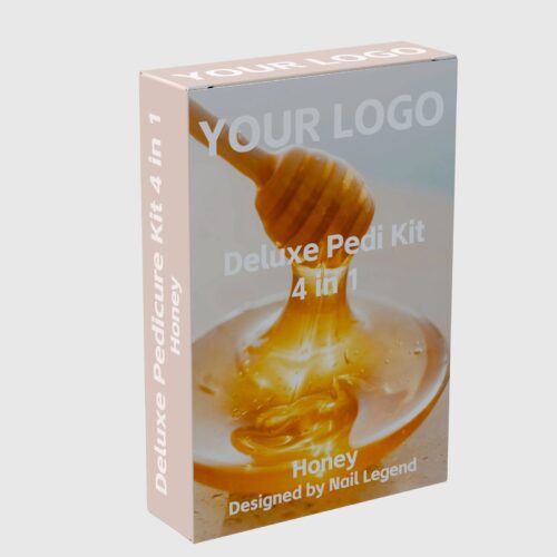 4 in 1 Deluxe Vegan Pedicure Kit in Box Spa Professional Salt Soak Sugar Scrub Mud Mask – product detail view, wholesale