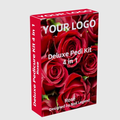 4 in 1 Deluxe Vegan Pedicure Kit in Box Spa Professional Salt Soak Sugar Scrub Mud Mask – product detail view, wholesale