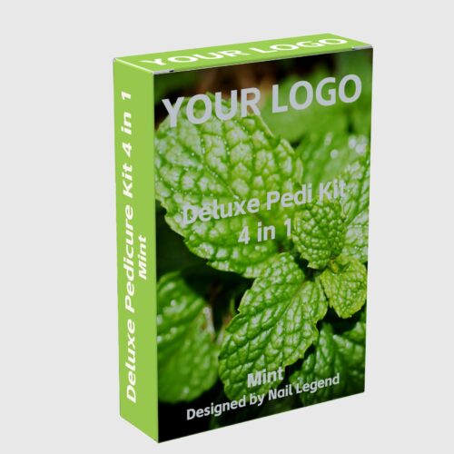 4 in 1 Deluxe Vegan Pedicure Kit in Box Spa Professional Salt Soak Sugar Scrub Mud Mask – product detail view, wholesale