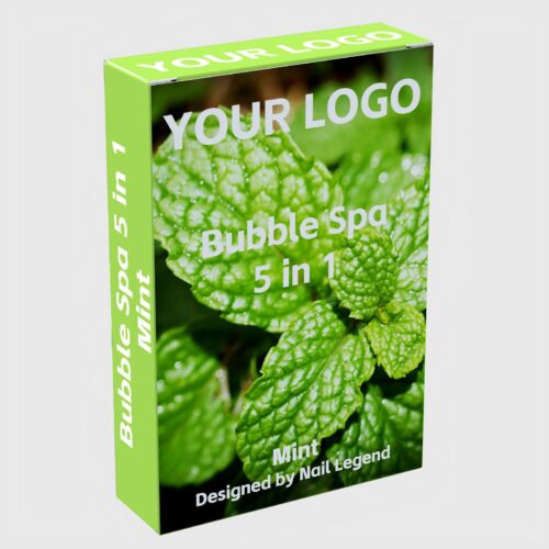 Mint Bubble Spa 5 in 1, Crystal, Activator, Sugar Scrub, Foot Mask, Massage Lotion, – product detail view, wholesale