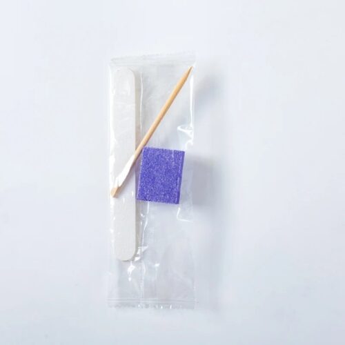 Customizable 3-in-1 Manicure & Pedicure Set Salon Size with 200 Grit Nail File Buffer – product detail view, wholesale