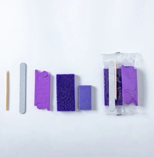 5 in 1 Customized Salon Pedicure Kit 200 Set/carton with Nail File Buffer Pumice Toe – product detail view, wholesale