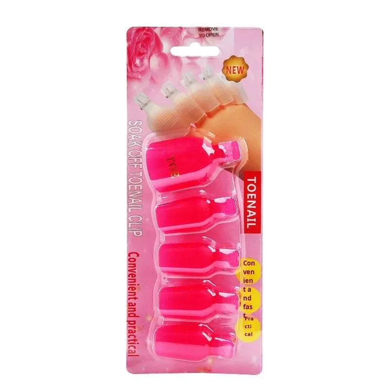 Nail Legend 5-Piece Eco-friendly Plastic Polish Gel Remover Kit Including Toe Clip for – product detail view, wholesale