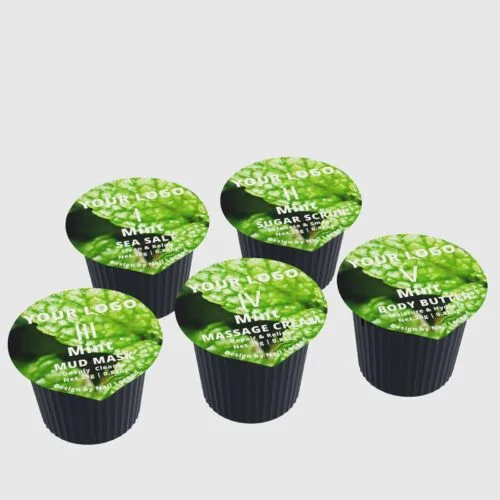 5 in 1 Deluxe Pedicure Kit, Salt Soak, Sugar Scrub, Mud Mask, Massage Cream, Butter, Mint – product detail view, wholesale