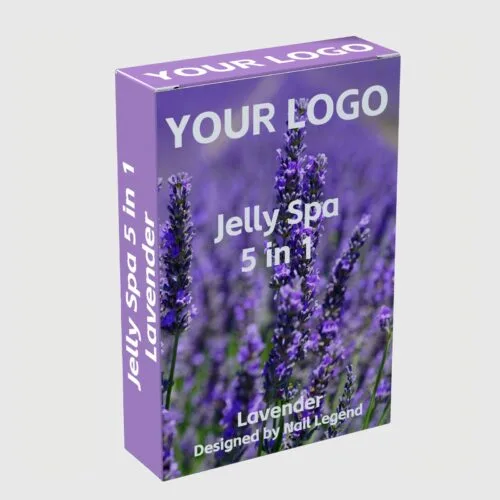 Lavender Organic Vegan Jelly Spa 5-in-1 Pedicure Kit Crystal Dissolution Salt Sugar Scrub – product detail view, wholesale