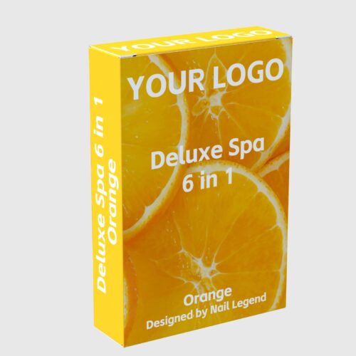 Orange Deluxe Spa 6-in-1 Organic Pedicure Kit Salt Soak Callus Remover Sugar Scrub Foot – product detail view, wholesale