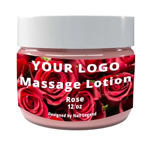 Private Label Massage Lotion with Rose Flavor Vegan Ingredients Moisturizing Pedicure and – product detail view, wholesale