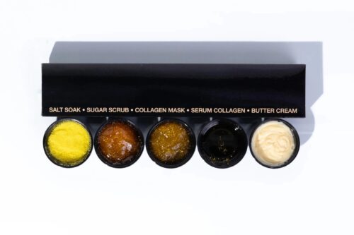 Deluxe 5-Step Vegan Pedicure Kit Custom Logo Foot Spa Treatment Set Salt & Herbal for Spa – product detail view, wholesale