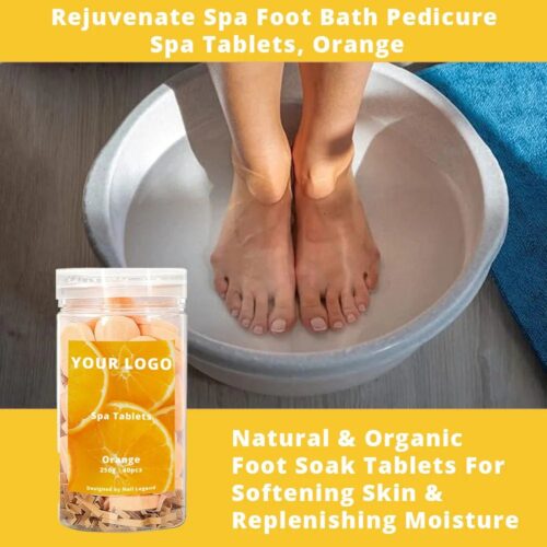 Nail Legend Orange Spa Tablets 250g Quick-Dissolve Organic Strong Scent for Salon Foot – product detail view, wholesale