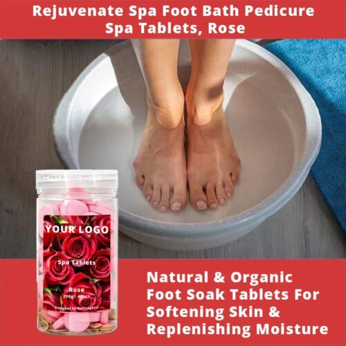 Nail Legend Rose Spa Tablets 250g Quick-Dissolve Natural Organic Scent for Women Salon – product detail view, wholesale