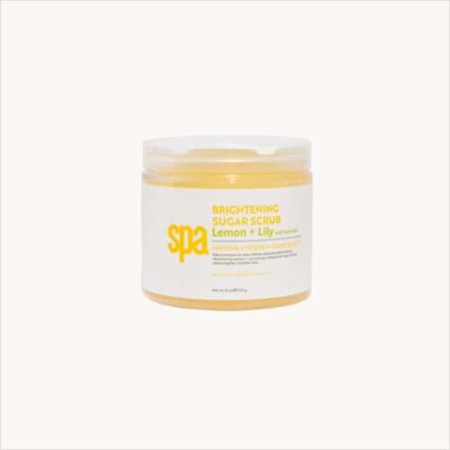 Radiance Boosting Body Exfoliator Lemon and Lily Infused Kojic Acid Sugar Scrub Solid – product detail view, wholesale