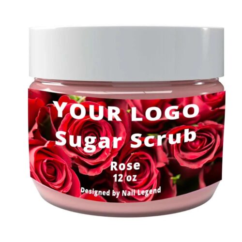 Private Label Rose Flavor Sugar Scrub Salon Quality Deep Exfoliating and Clarifying – product detail view, wholesale