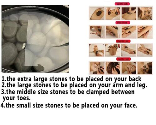Hot Stone Machine for Body Spa Volcanic Energy Heating Pot AU/US/EU Plugs Desktop Beauty – product detail view, wholesale