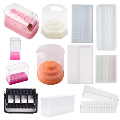 Plastic Nail Drill Bit Storage Box Brushless Motor 35000rpm Square Dustproof Eco-friendly – product detail view, wholesale