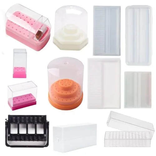 Plastic Nail Drill Bit Storage Box Brushless Motor 35000rpm Square Dustproof Eco-friendly – product detail view, wholesale