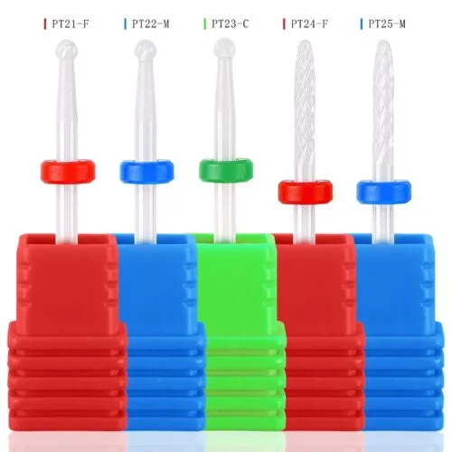 Portable 2.35mm Ceramic Nail Drill Bit Cross Cut Under Cleaner Manicure Tool – product detail view, wholesale