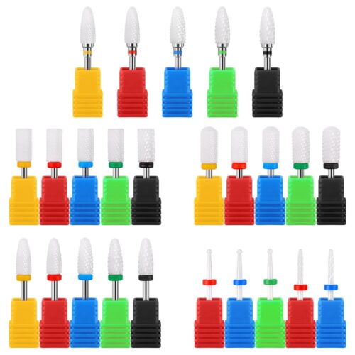 White Ceramic Nail Drill Bits Milling Cutter Electric Manicure Salon Polish Accessory Art – product detail view, wholesale